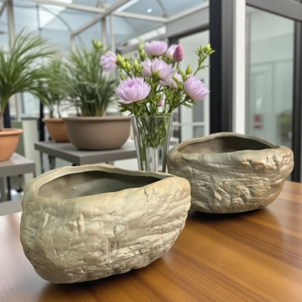 仿石水培陶盆 銅錢草盆 陶瓷盆 破損包賠 有排水孔 - 圖 2