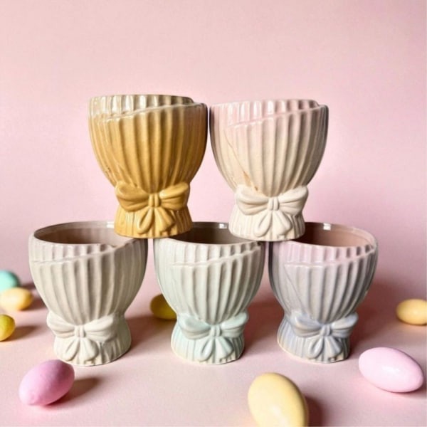 蝴蝶結禮服陶盆 陶瓷盆 破損包賠 有排水孔